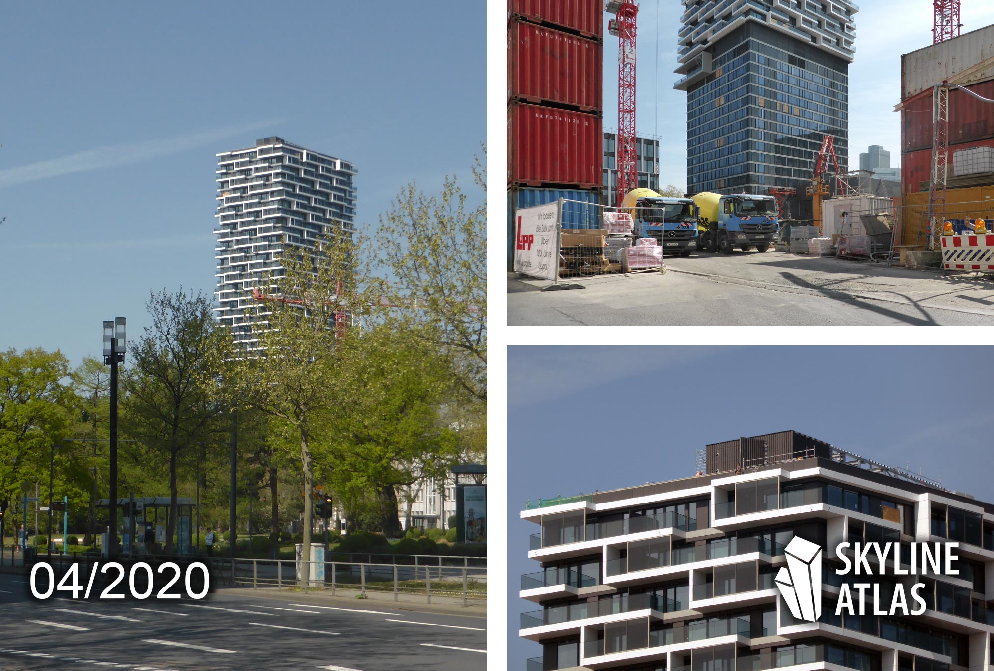 140 West Frankfurt - ONE FORTY WEST - Hochhaus Senckenberg Quartier an der Senckenberganlage - Appartementturm Frankfurt im April 2020