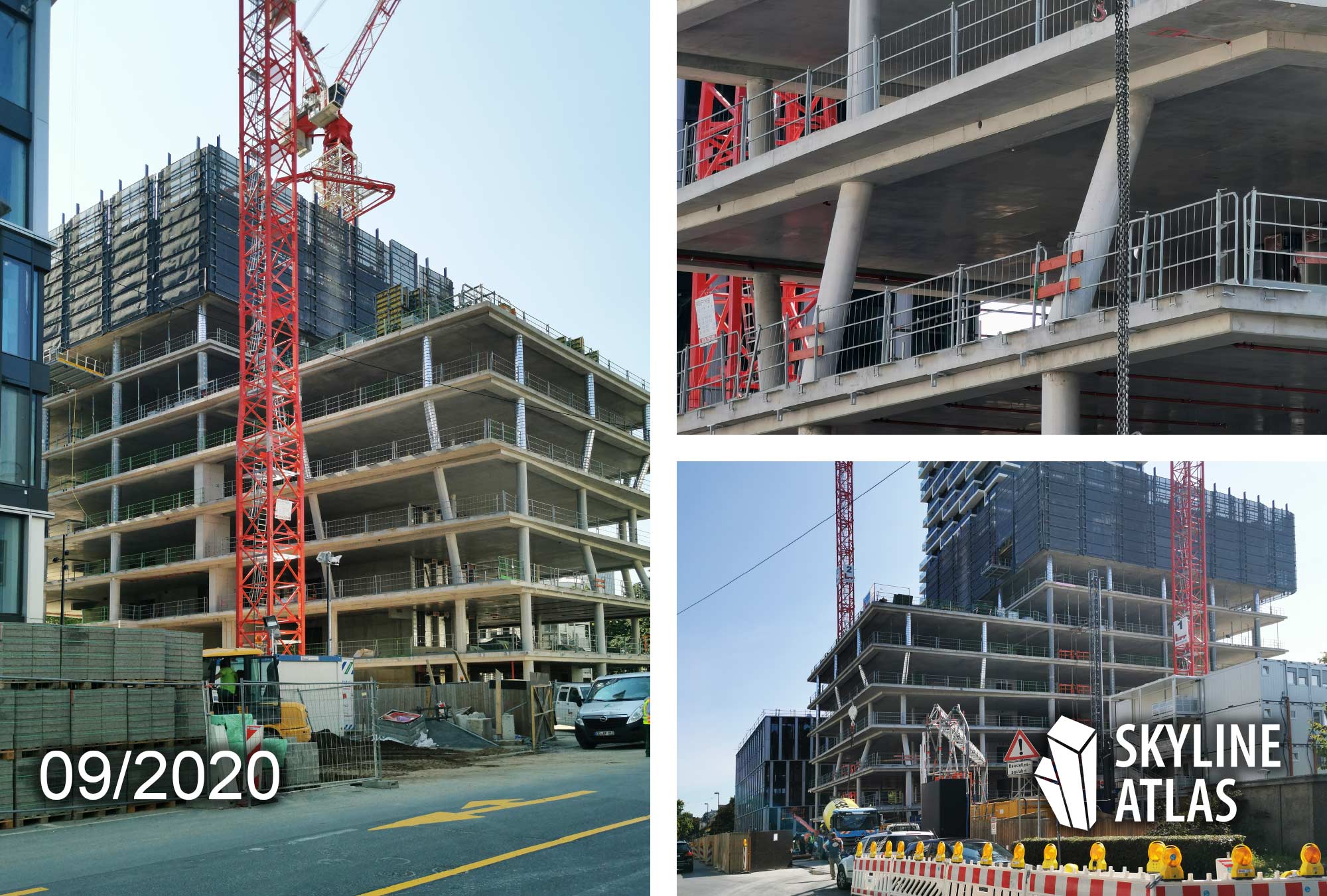 99 West Frankfurt - Ninty Nine West - Hochhausbaustelle - Baufortschritt - Betonarbeiten - September 2020