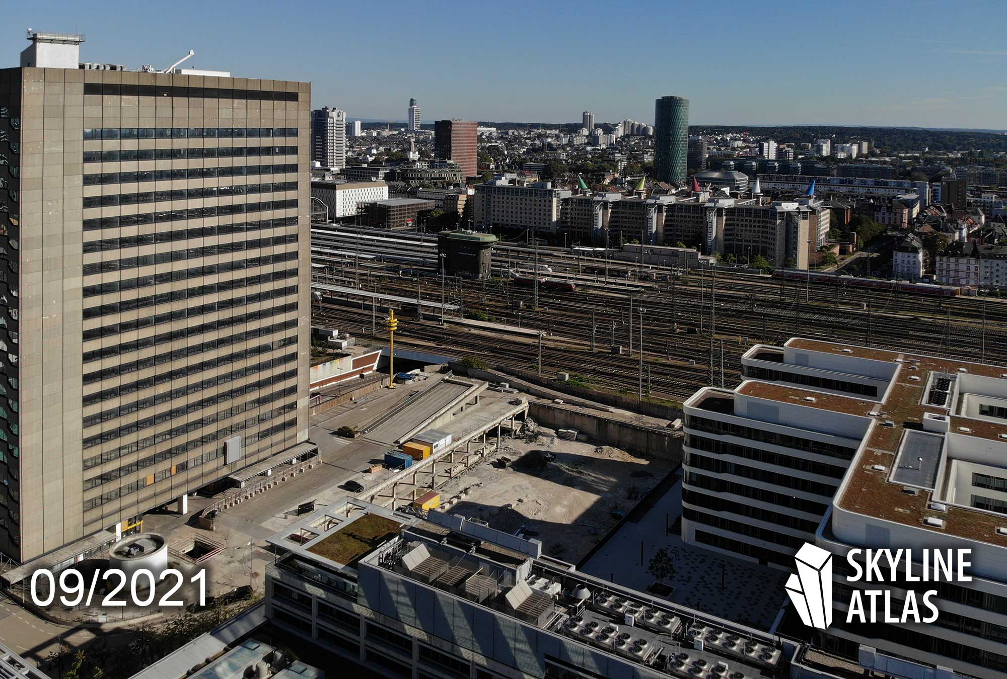 Icoon Frankfurt - Baustelle September 2021 - Grand Central Tower - Wohnturm am Hauptbahnhof Frankfurt am Main - Icoon FFM - Mecanoo Architects