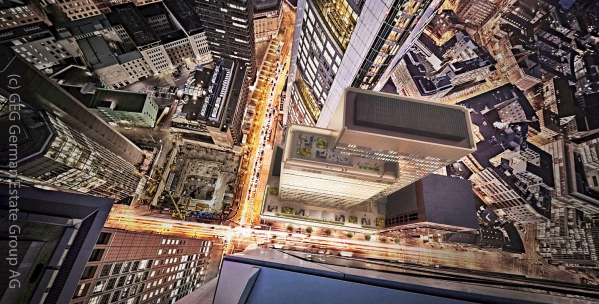 Global Tower in Frankfurt am Main Neuer Büroturm im Bankenviertel