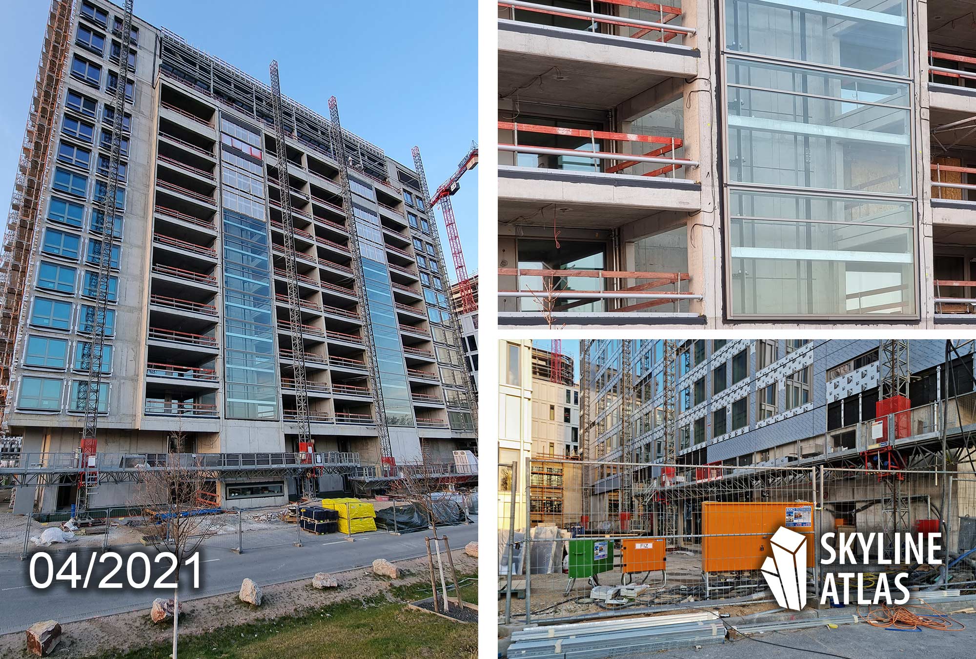 Frankfurt Auto Hotel am Flughafen Frankfurt - PKW Aufzug Gebäude - Bmine Hotel - B'Mine Hotel FFM - April 2021