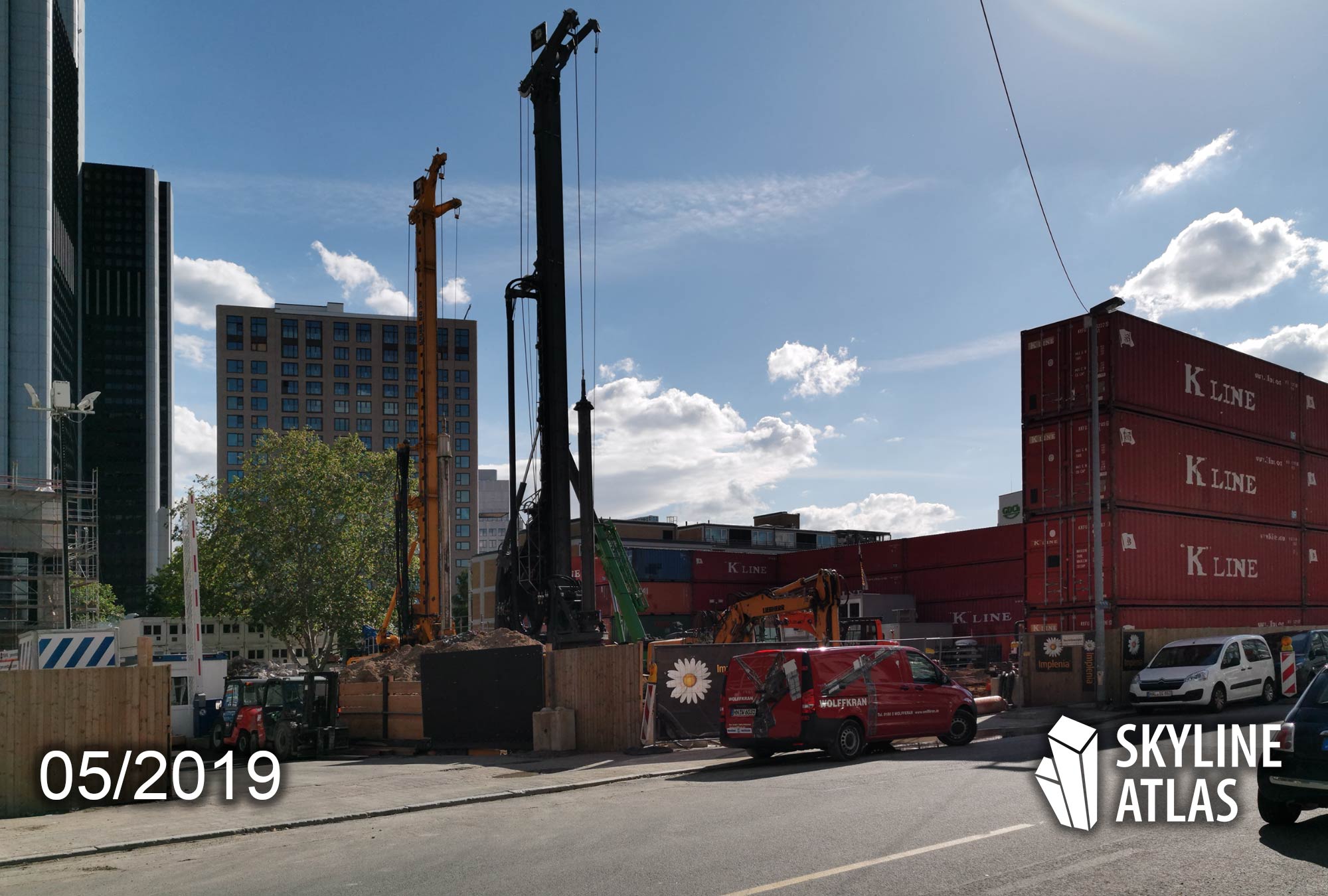 99 West Frankfurt - geplantes Hochhaus am Kulturcampus - Hochhausturm - Baustelle 2019