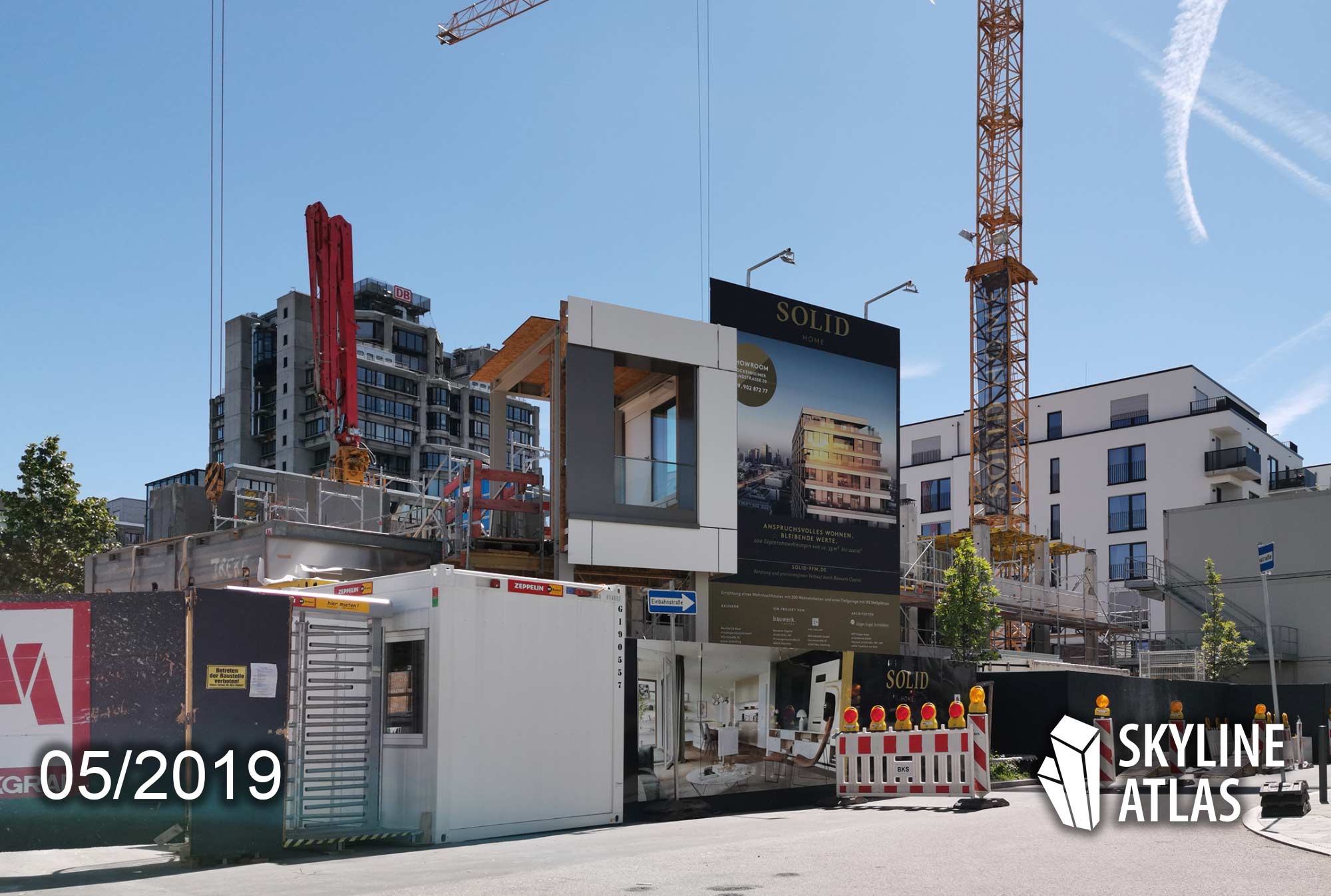 SOLID HOME Frankfurt - Neues Wohnhochhaus im Europaviertel - Luxuswohnungen - exklusive Eigentumswohnungen - Baustelle Mai 2019