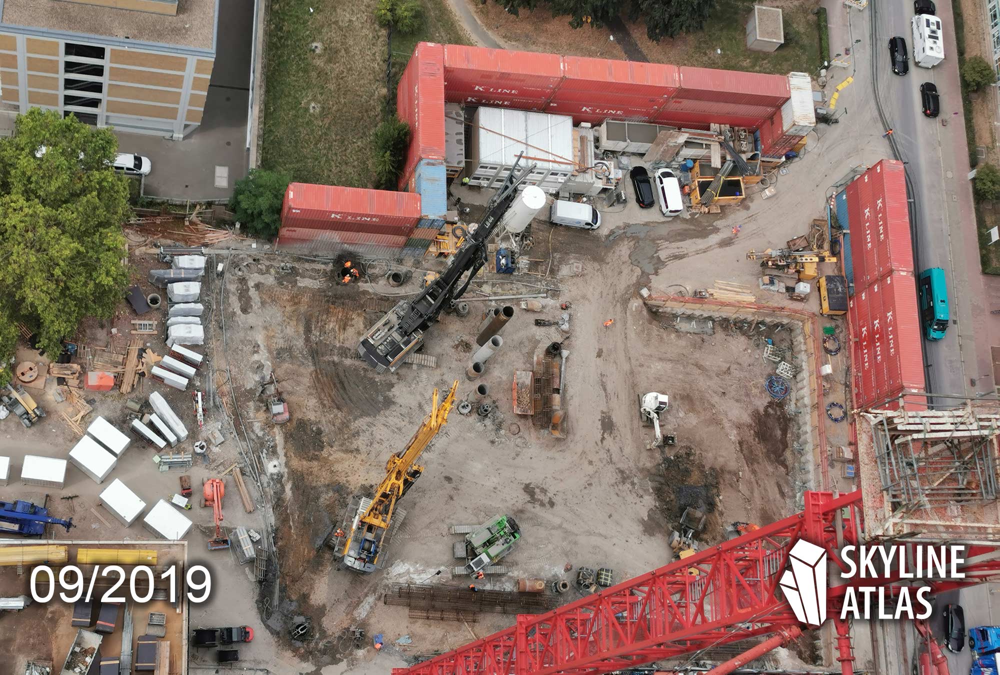 99 West in Frankfurt am Main - Hochhaus am Kulturcampus - Baustelle im September 2019
