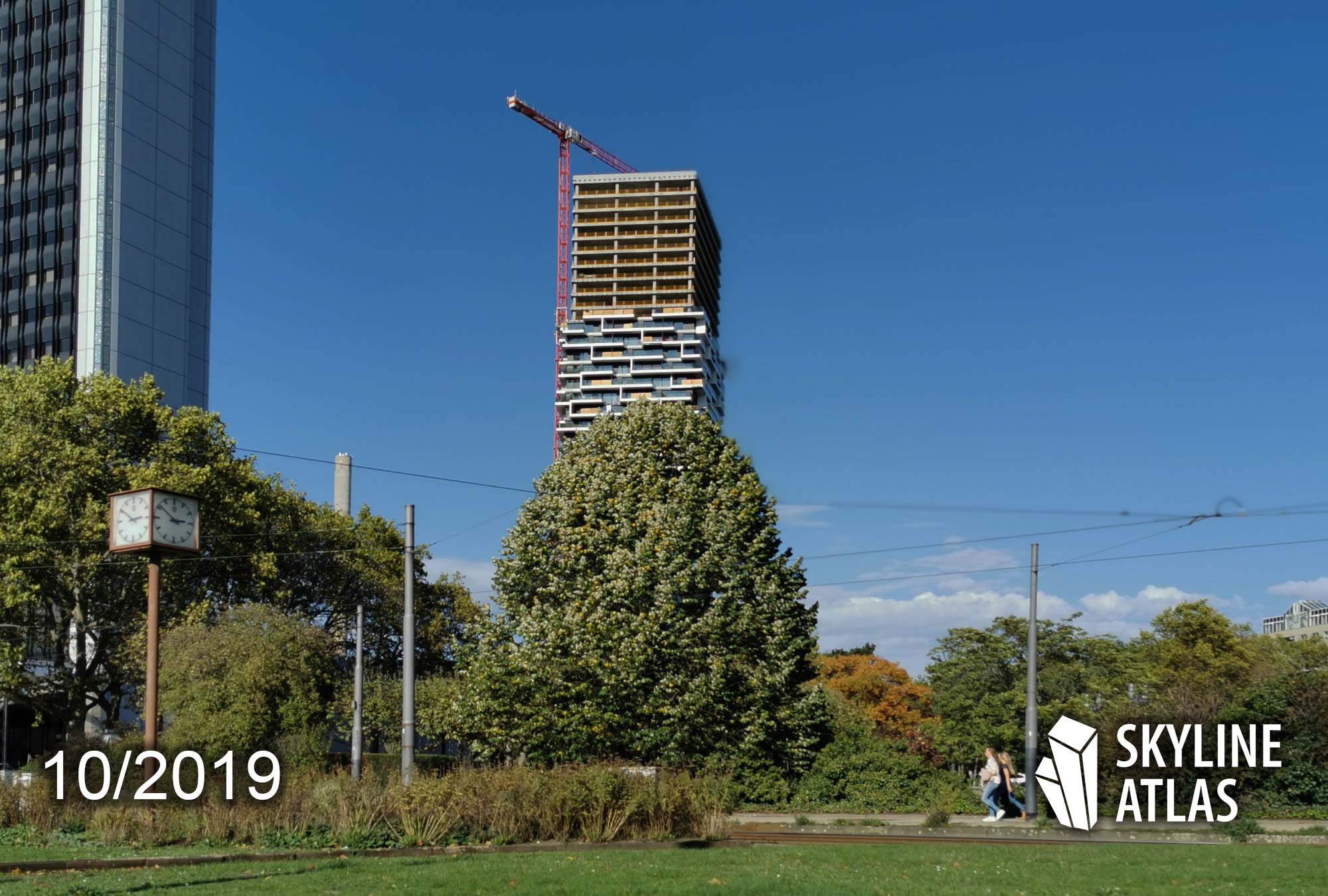 140 West Tower in Frankfurt am Main - Baustelle vom Wolkenkratzer One Forty West - CMA Architects - Oktober 2019