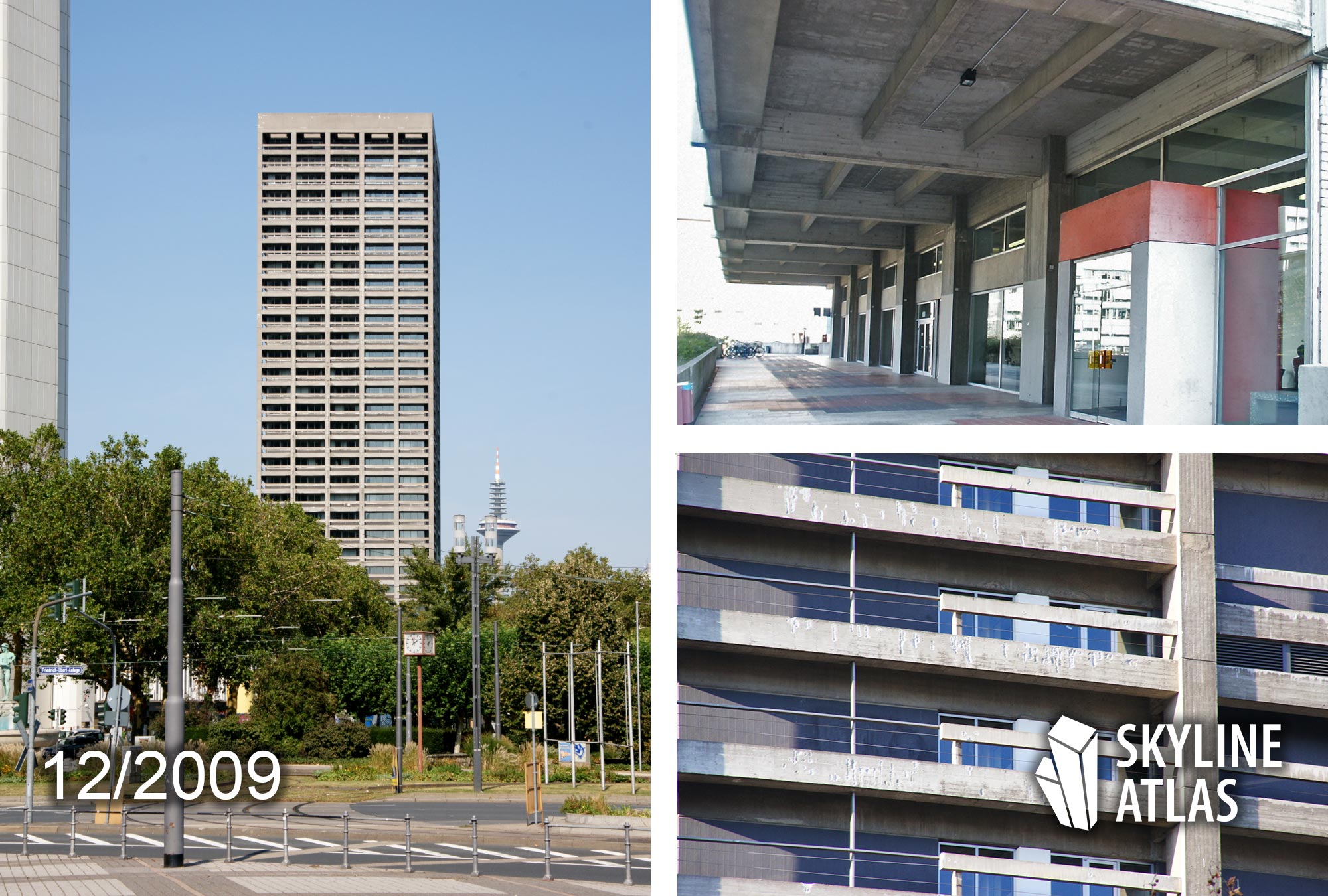 afe-turm-frankfurt-afe-hochhaus-bockenheim-ansicht AfE-Turm Frankfurt - Brutalismus Hochhaus - Campus Bockenheim - Universitätshochhaus