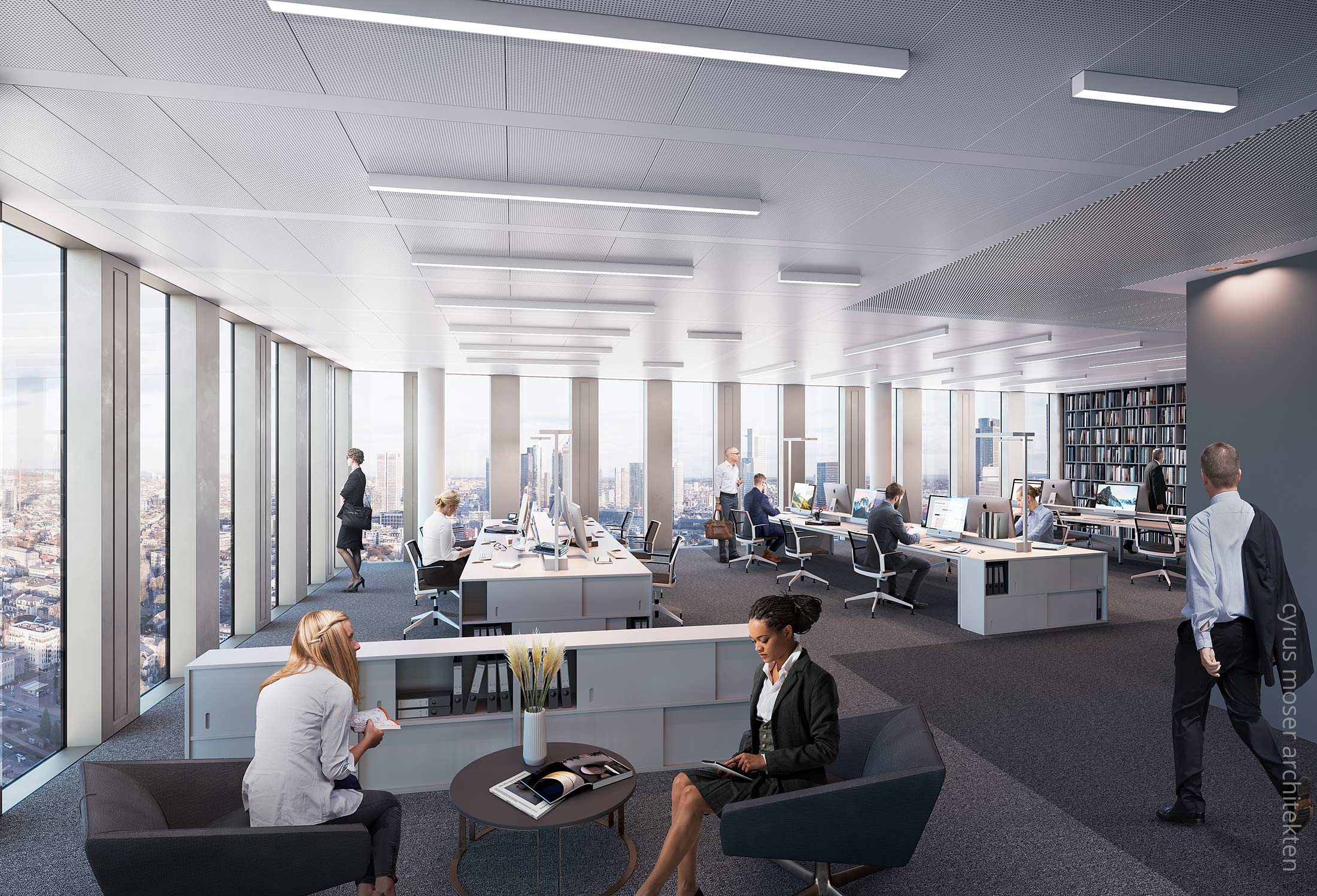 99West in Frankfurt am Main - Musteretage - BNP Parisbas Projekt - Innenausbau für Büronutzer