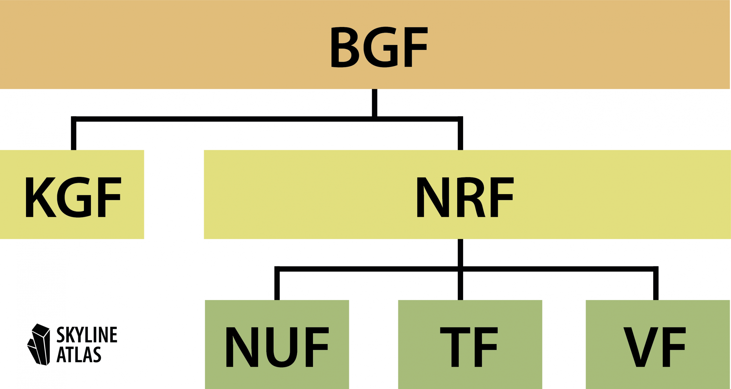 BGF Definition - Struktur und Aufbau der Bruttogrundfläche im Vergleich zu KGF, NRF, NUF, TF und VF