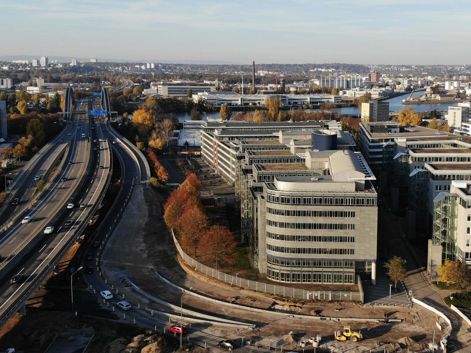A661 in Offenbach - Autobahn 661 Kaiserlei