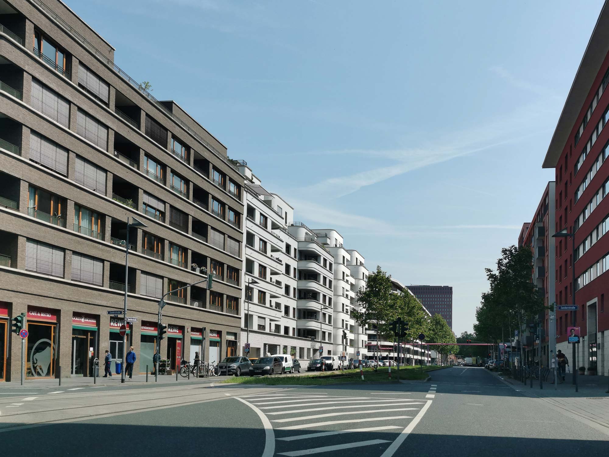 frankfurt-westhafen-wohnhaeuser-hafenstrasse-speicherstrasse Frankfurt Westhafen - Wohnhäuser in der Hafenstraße und Speicherstraße