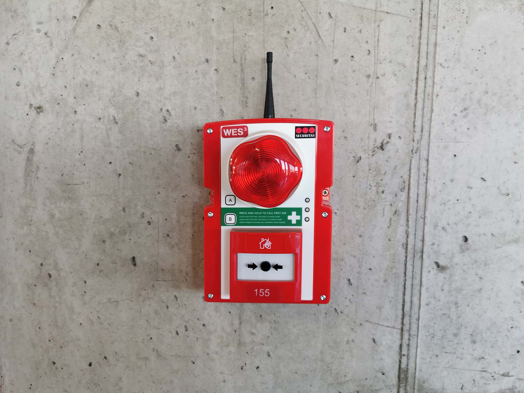 wes3-first-aid-emergency-system-notfall-system-baustelle-hilfe WES3 - First Aid Emergency System - Notfall Rufsystem - Baustellen Hilfe System - Securitas