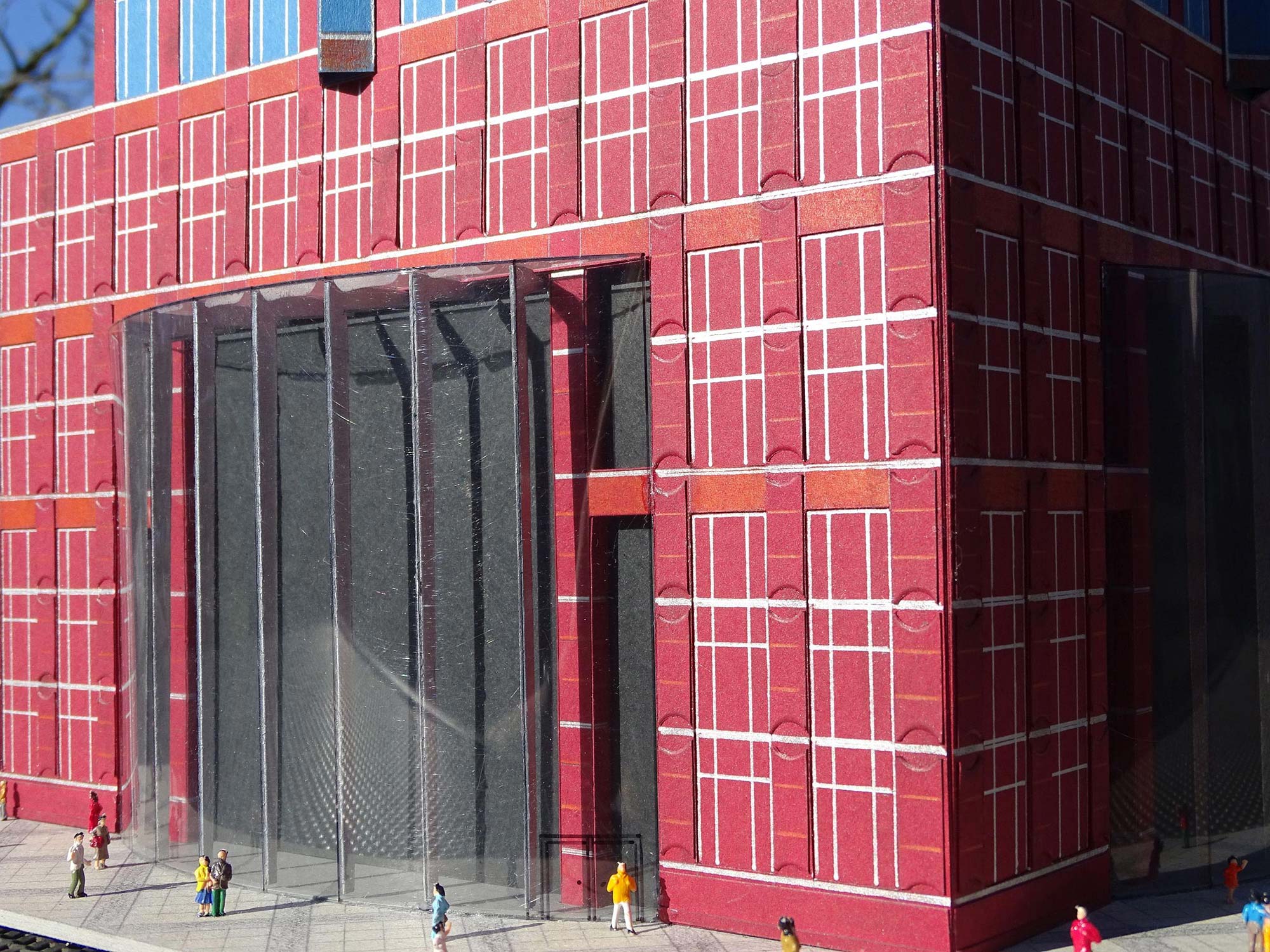 Messeturm Eingang Revitalisierung Modell