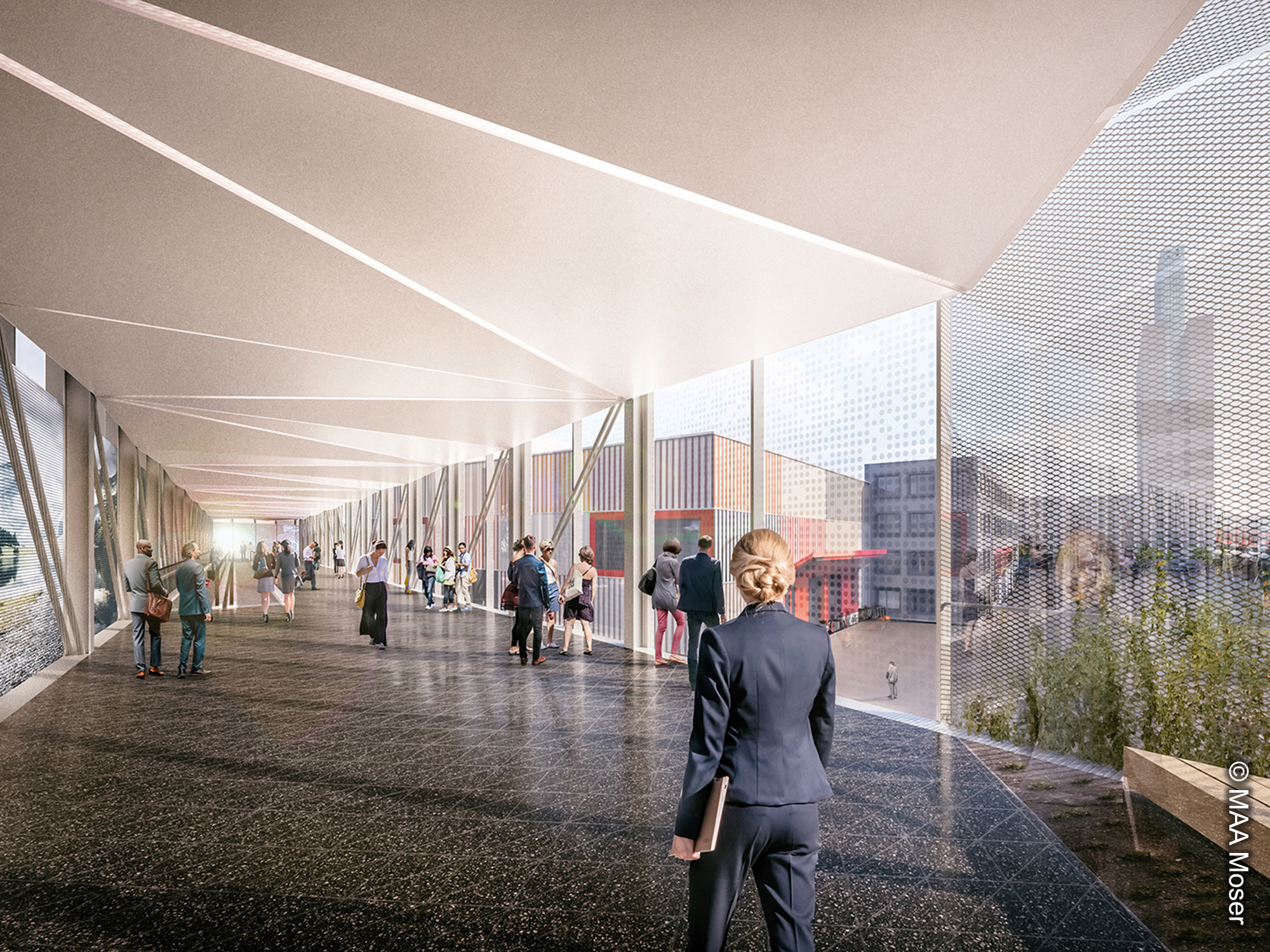 Messeeingang - Süd - MAA - Moser -Assozierte - Architekten - Messe - Frankfurt