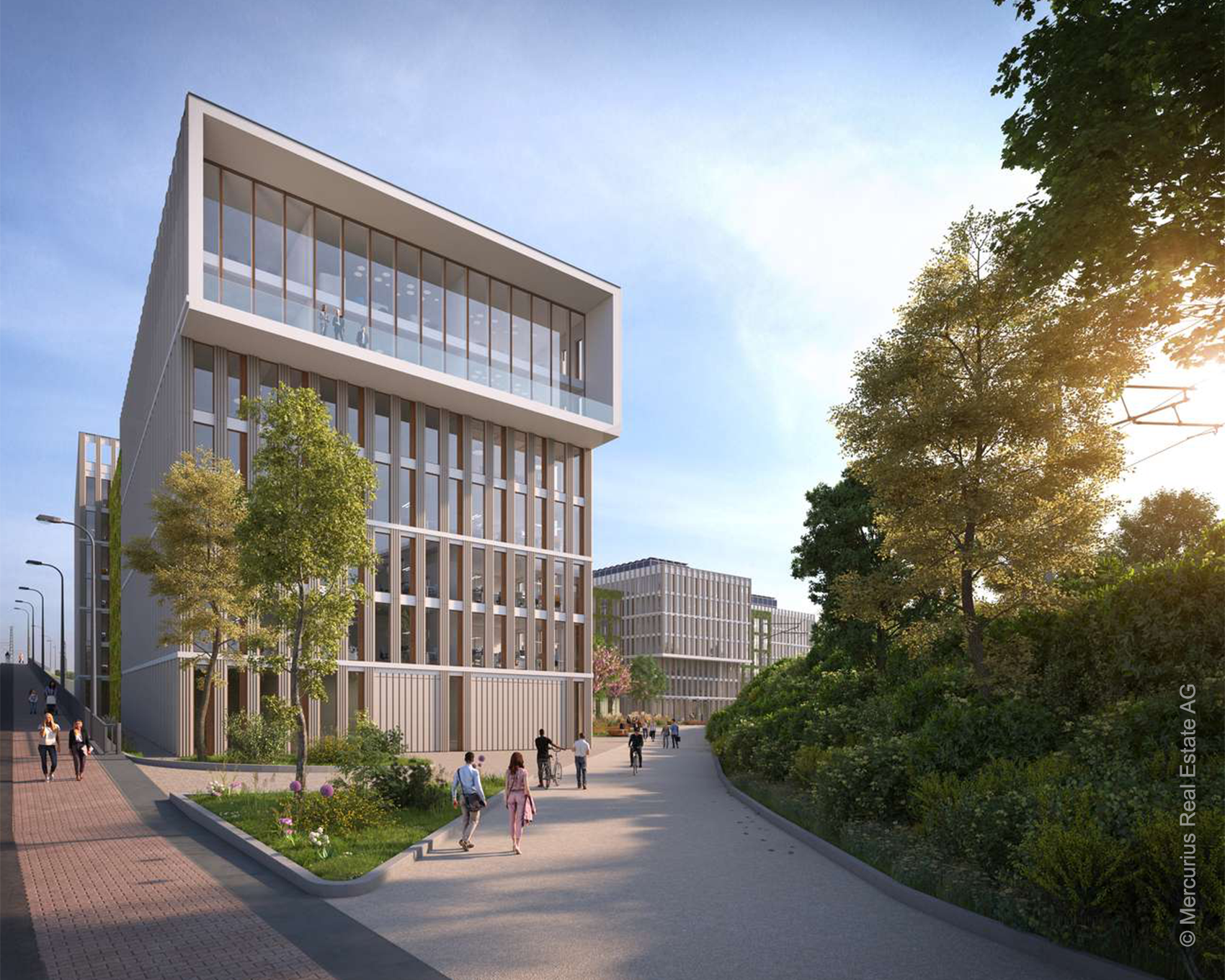 Green Cam - Frankfurt - Camberger Straße - Gallus - Bürokomplex Green Cam - Camberger Straße - Gallus - Frankfurt - SKYLINE - Mercurius Real Estate - Bürogebäude - Bürokomplex - Hauptbahnhof