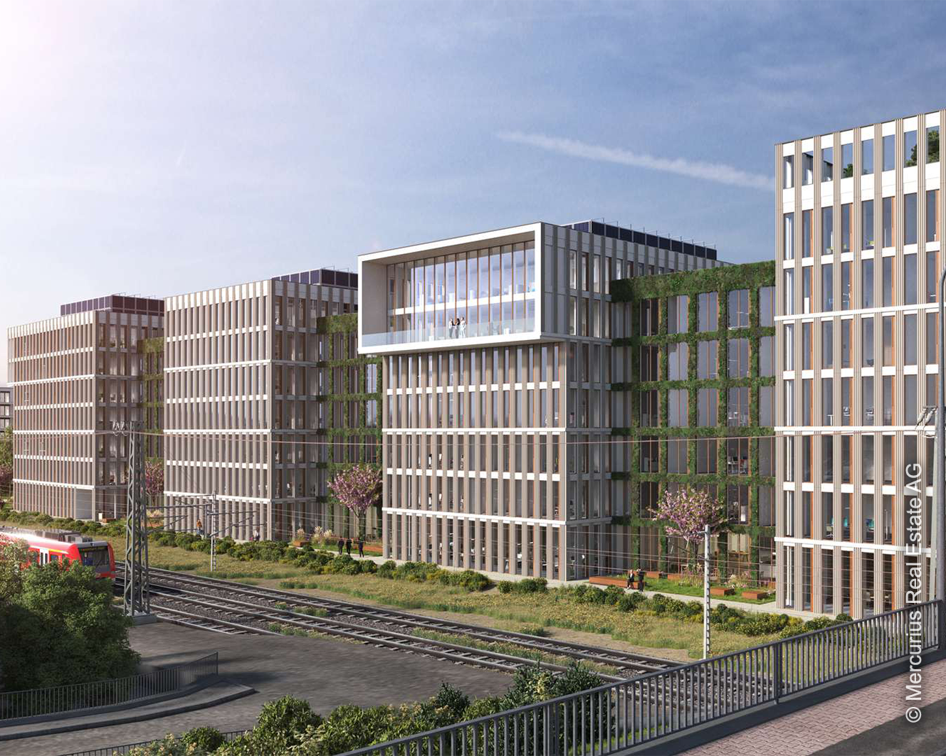 Green Cam - Gallus - Hauptbahnhof - Frankfurt - Bürokomplex Green Cam - Camberger Straße - Gallus - Frankfurt - SKYLINE - Mercurius Real Estate - Bürogebäude - Bürokomplex - Hauptbahnhof