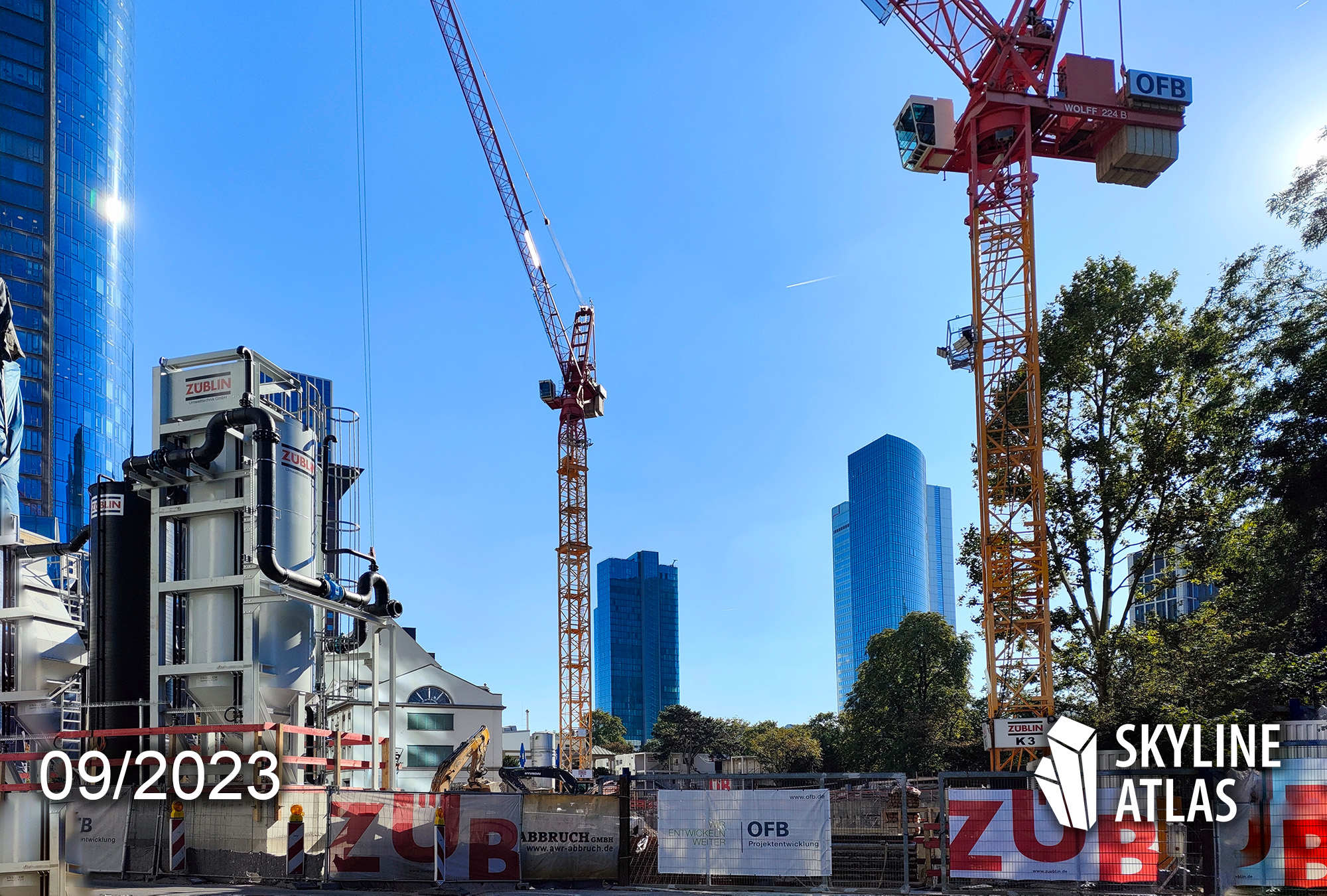 Central - Business - Tower - Hochhaus - Zueblin - Frankfurt - Skyline - September - 2023