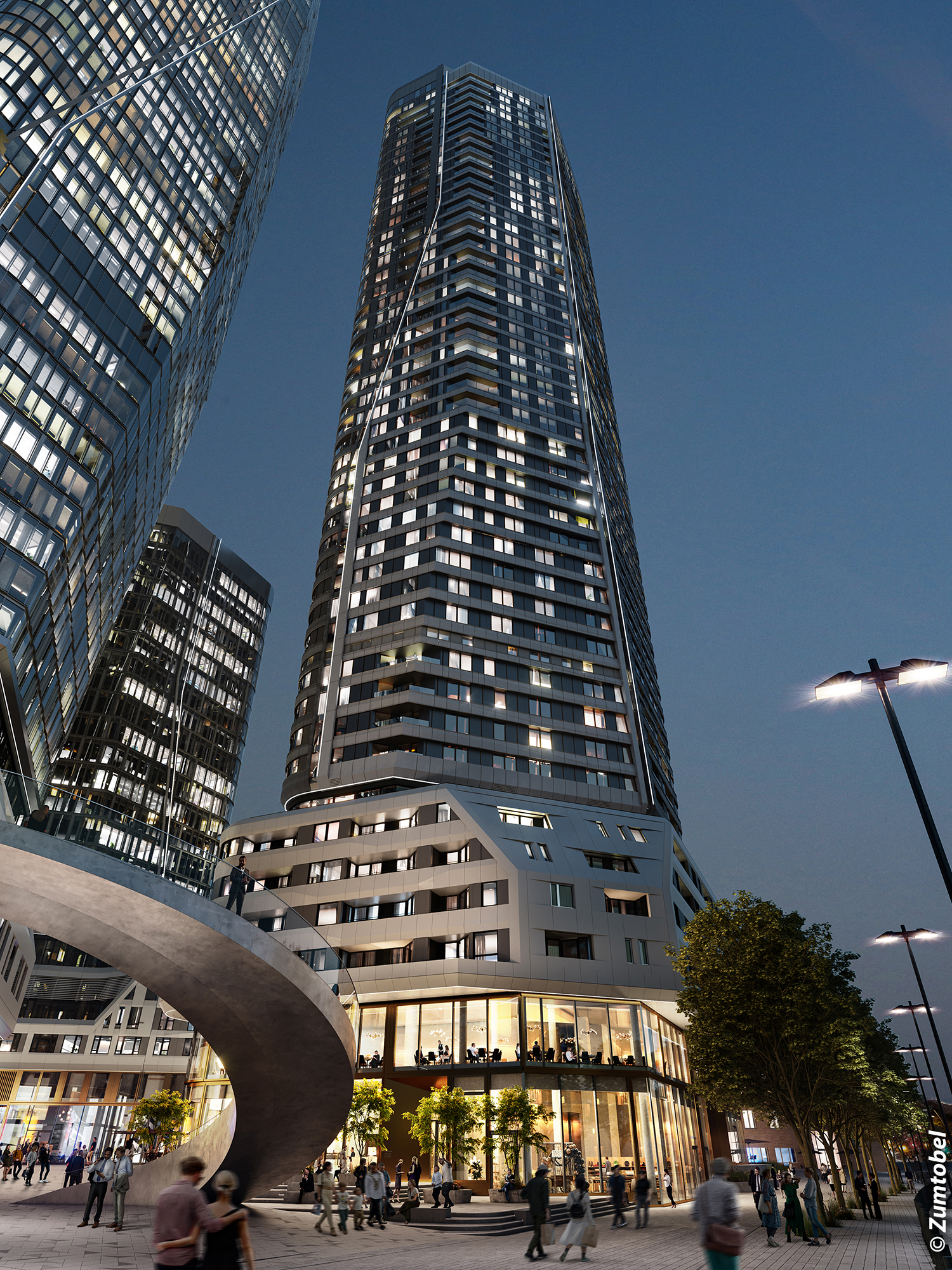 Fassadenbeleuchtung-FOUR-Zumtobel Fassadenbeleuchtung - Zumtobel - FOUR - Frankfurt