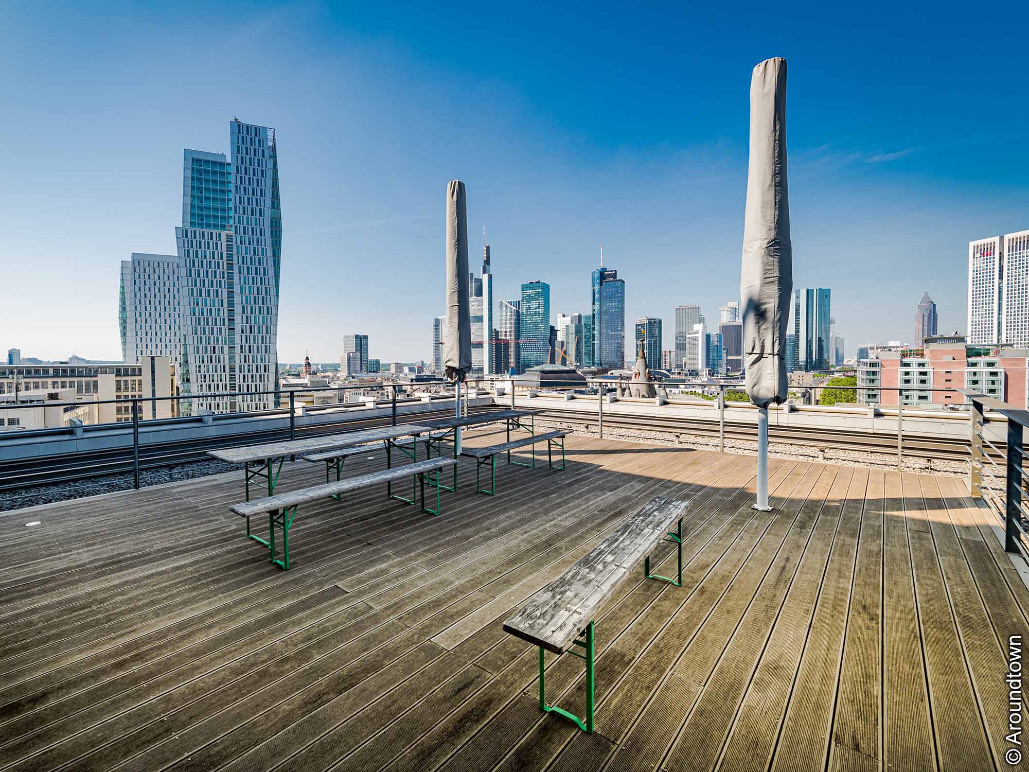 Ausblick von Dachterrasse im HAT64 - Frankfurt am Main