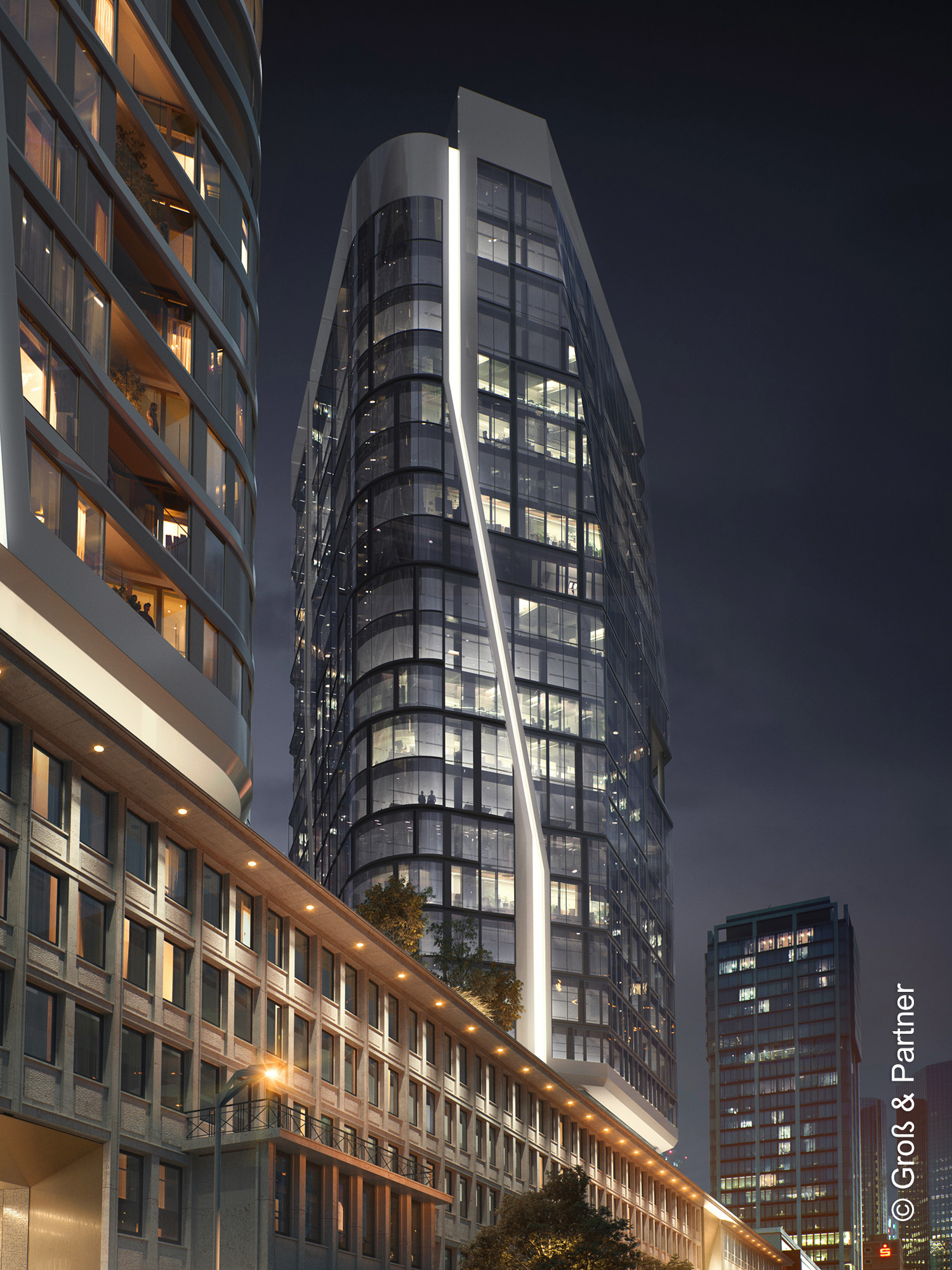 Zumtobel - Fassadenbeleuchtung - T4 - Four - Frankfurt - Junghofstraße