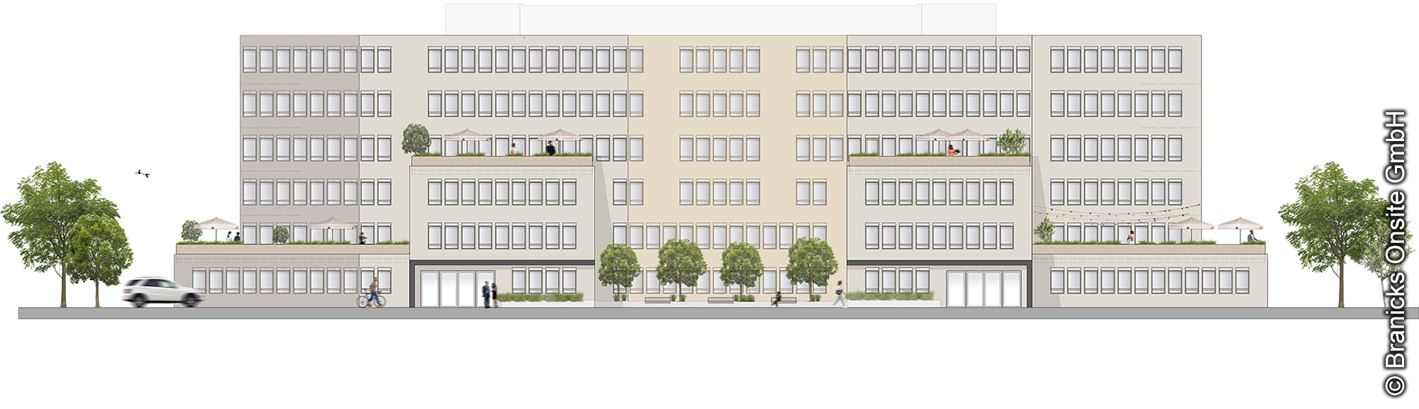Vis A Vis - Eschborn Süd - Bürokomplex - Gebäude - Plan - Visualisierung