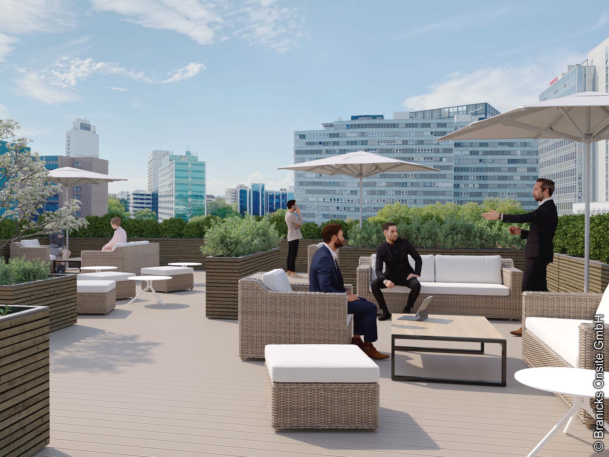 Vis A Vis - Eschborn Süd - Bürokomplex - Moderne Arbeitswelt - Dachterrasse