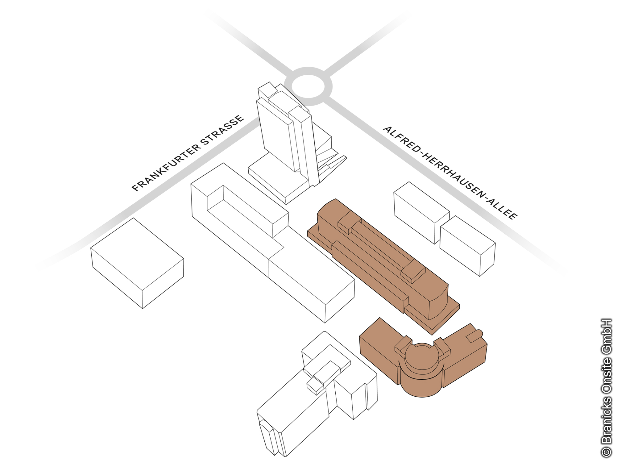 Vis A Vis - Eschborn Süd - Bürokomplex - Gebäude - Plan - Visualisierung