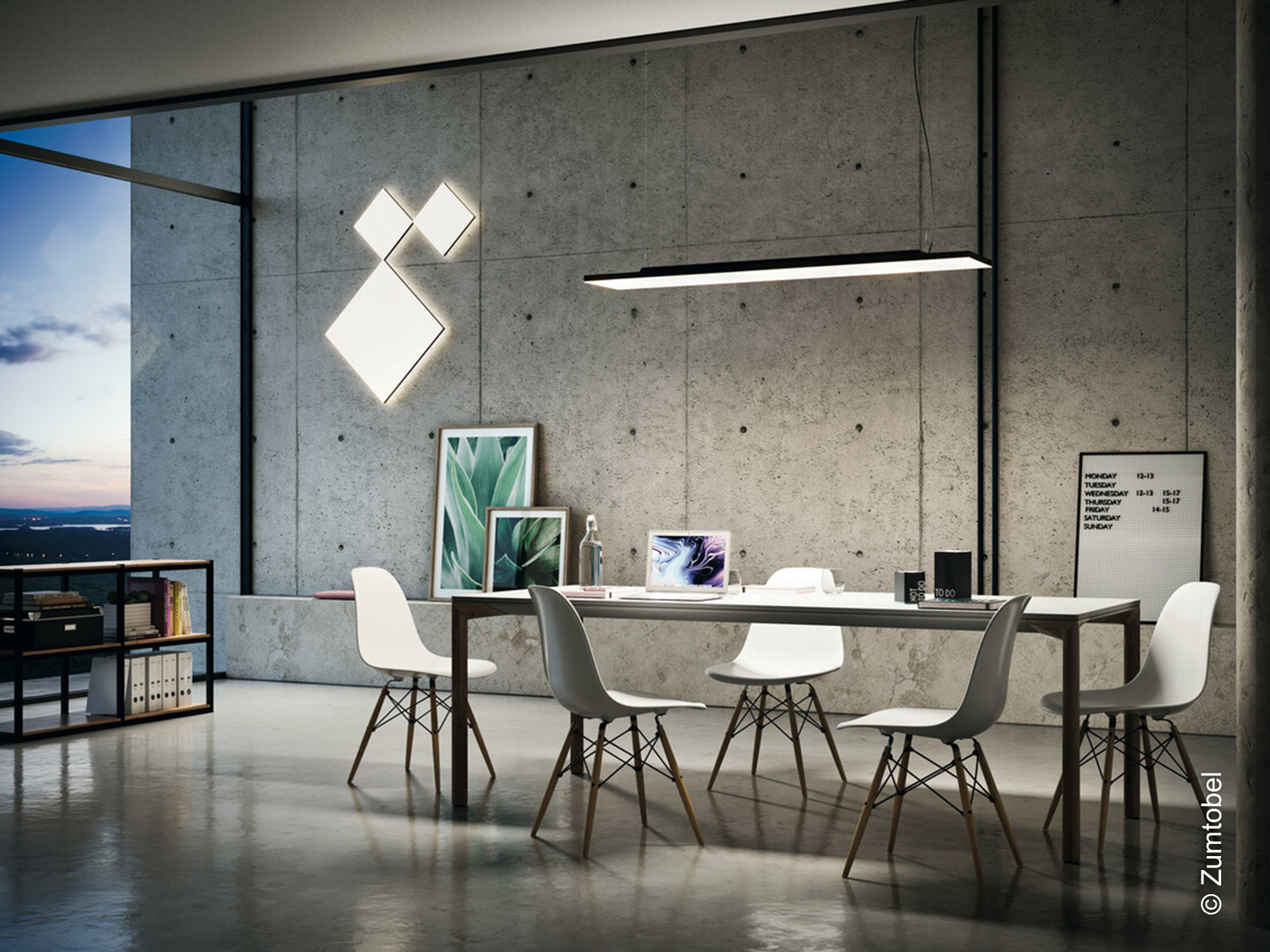 Zumtobel-Beleuchtung-Büroräume-New-Work Zumtobel - Beleuchtung - Bueroraeume - New - Work
