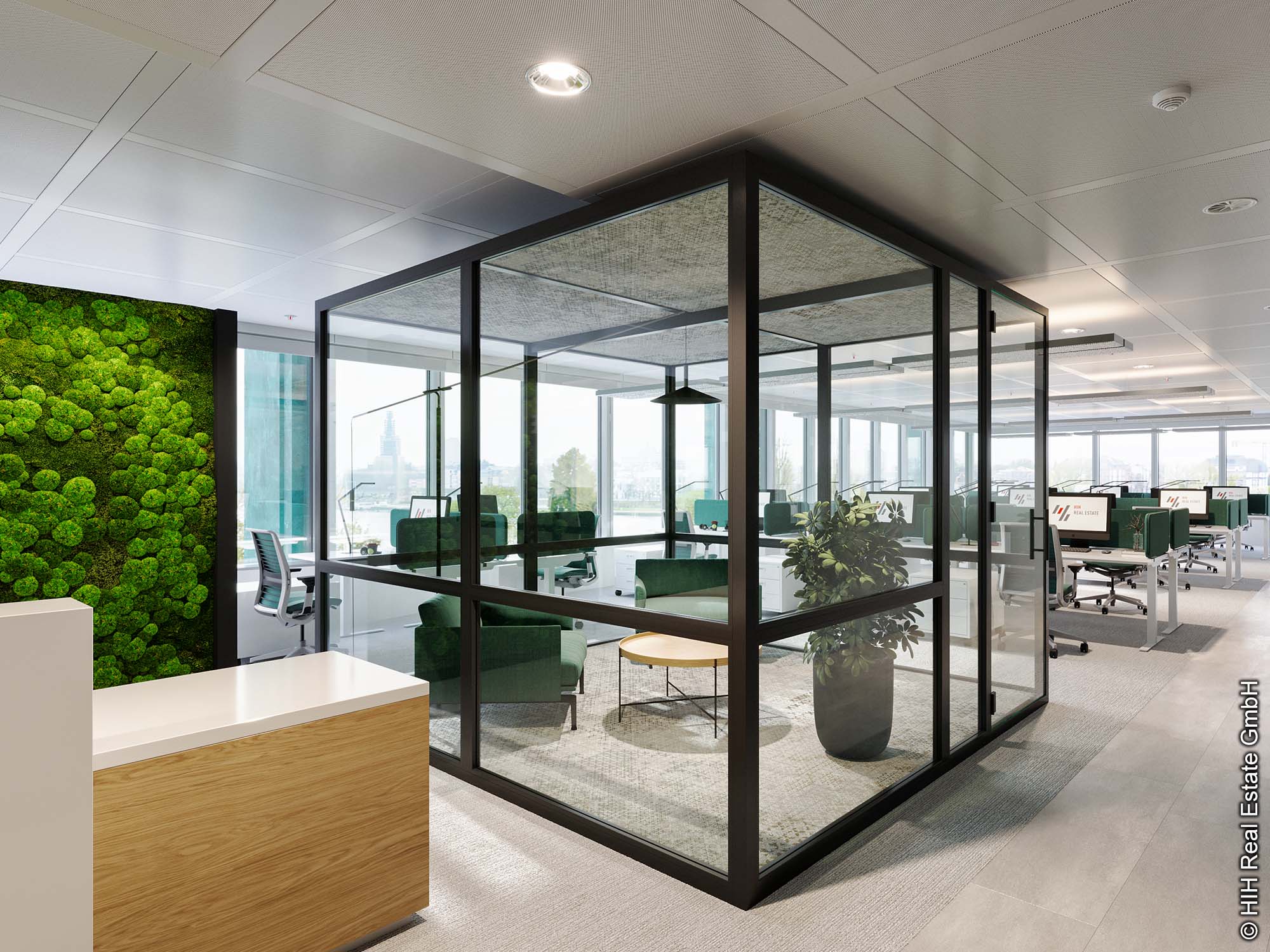 HIH - NM1 - Neue Mainzer Strasse 1 - Frankfurt - Bürokonzept - Moderne Ausstattung - Visualisierung