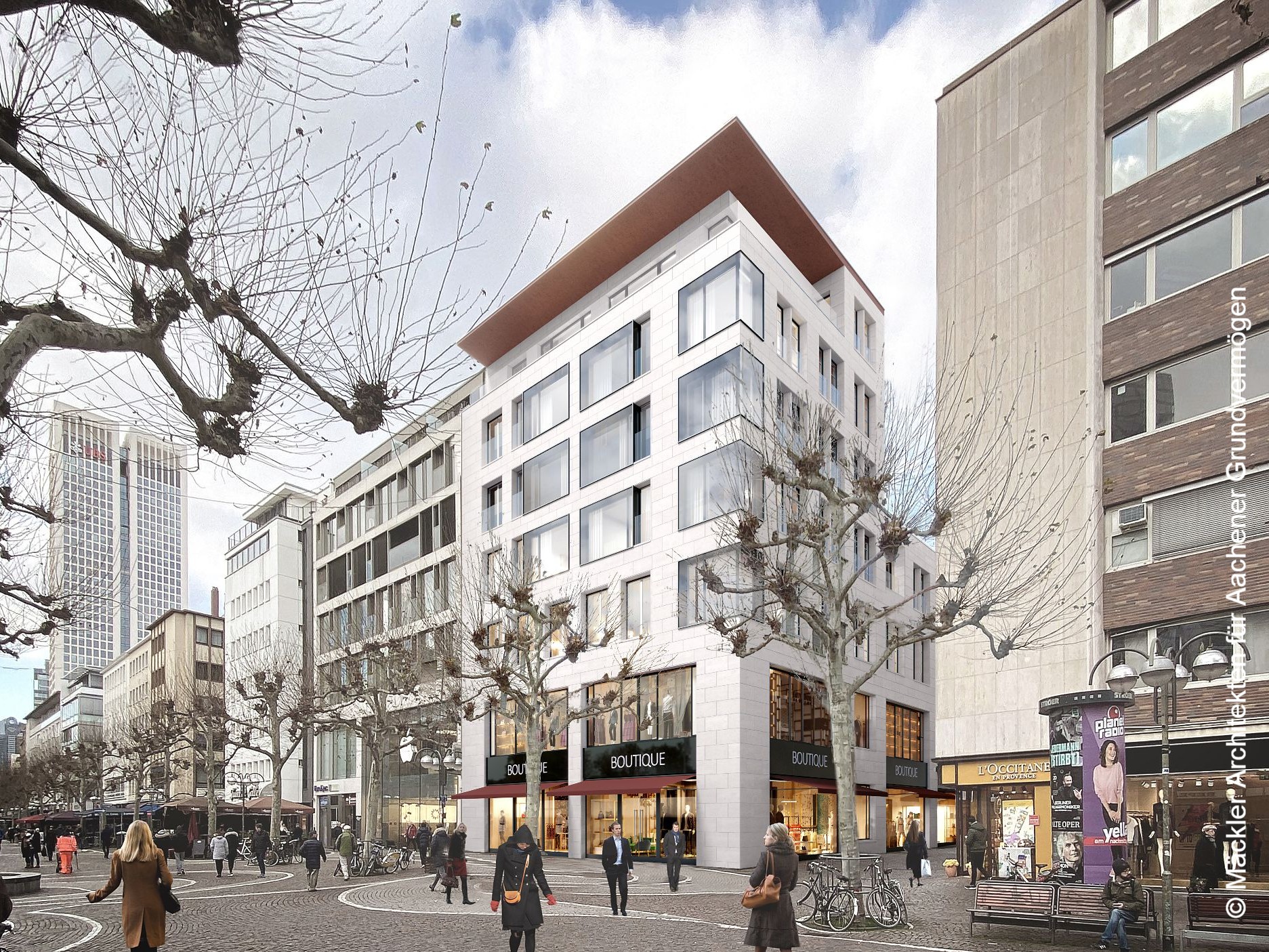 Neues Eckgebäude entsteht auf der Freßgass bis Herbst 2025