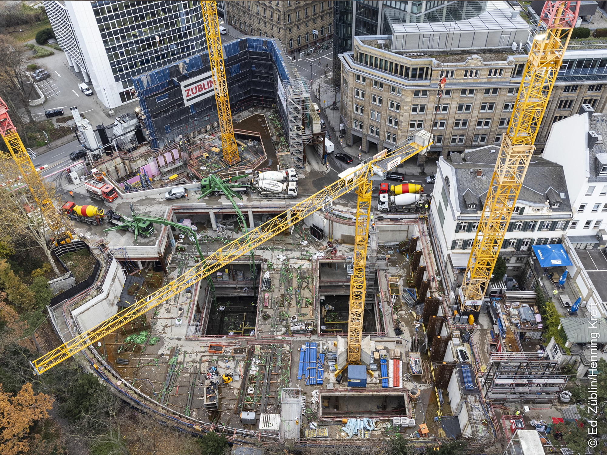Entwicklungen auf der Baustelle des Central Business Tower