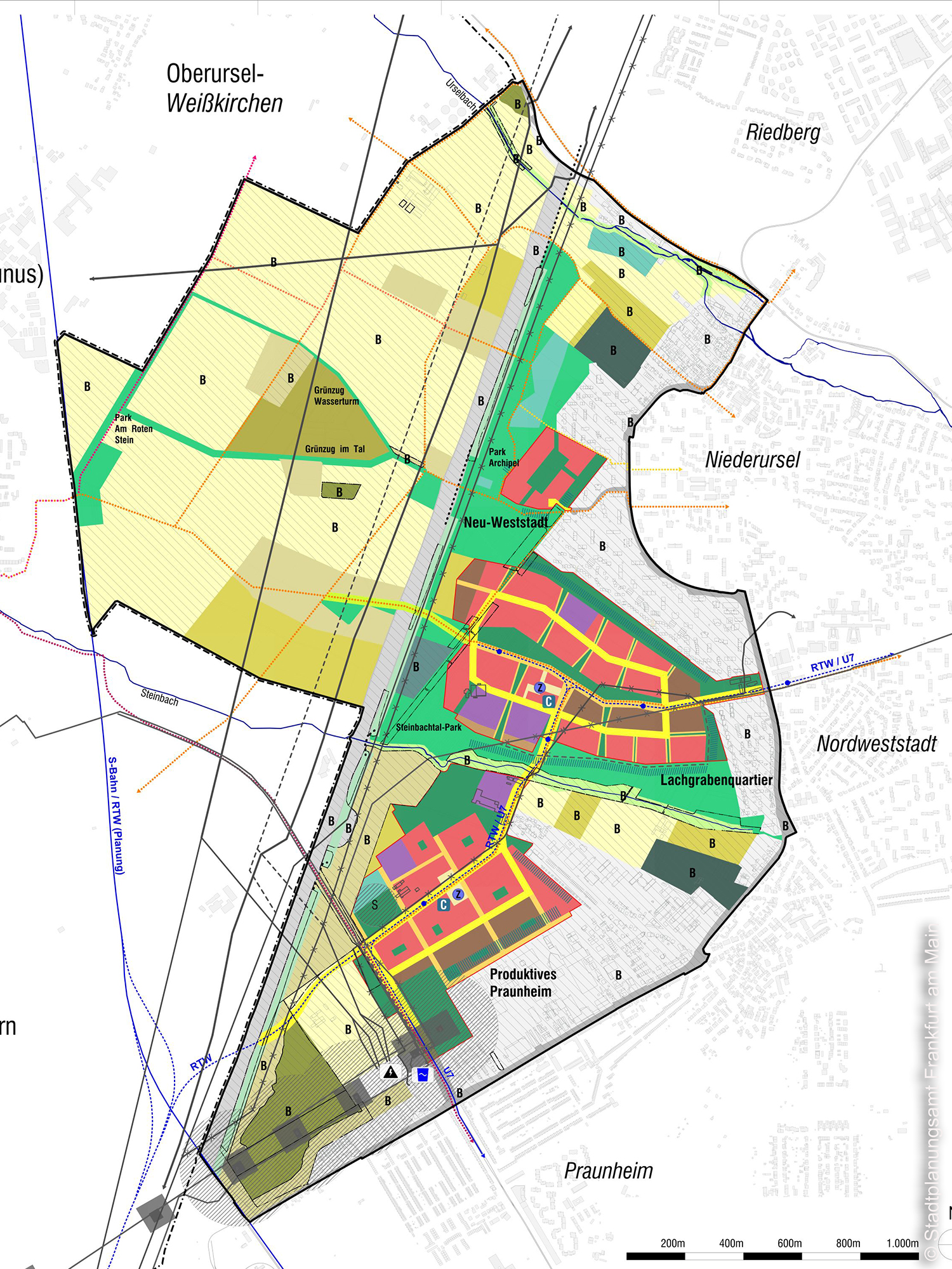 Rahmenplan - Variante - Ost - Stadtteil - der - Quartiere - Frankfurt