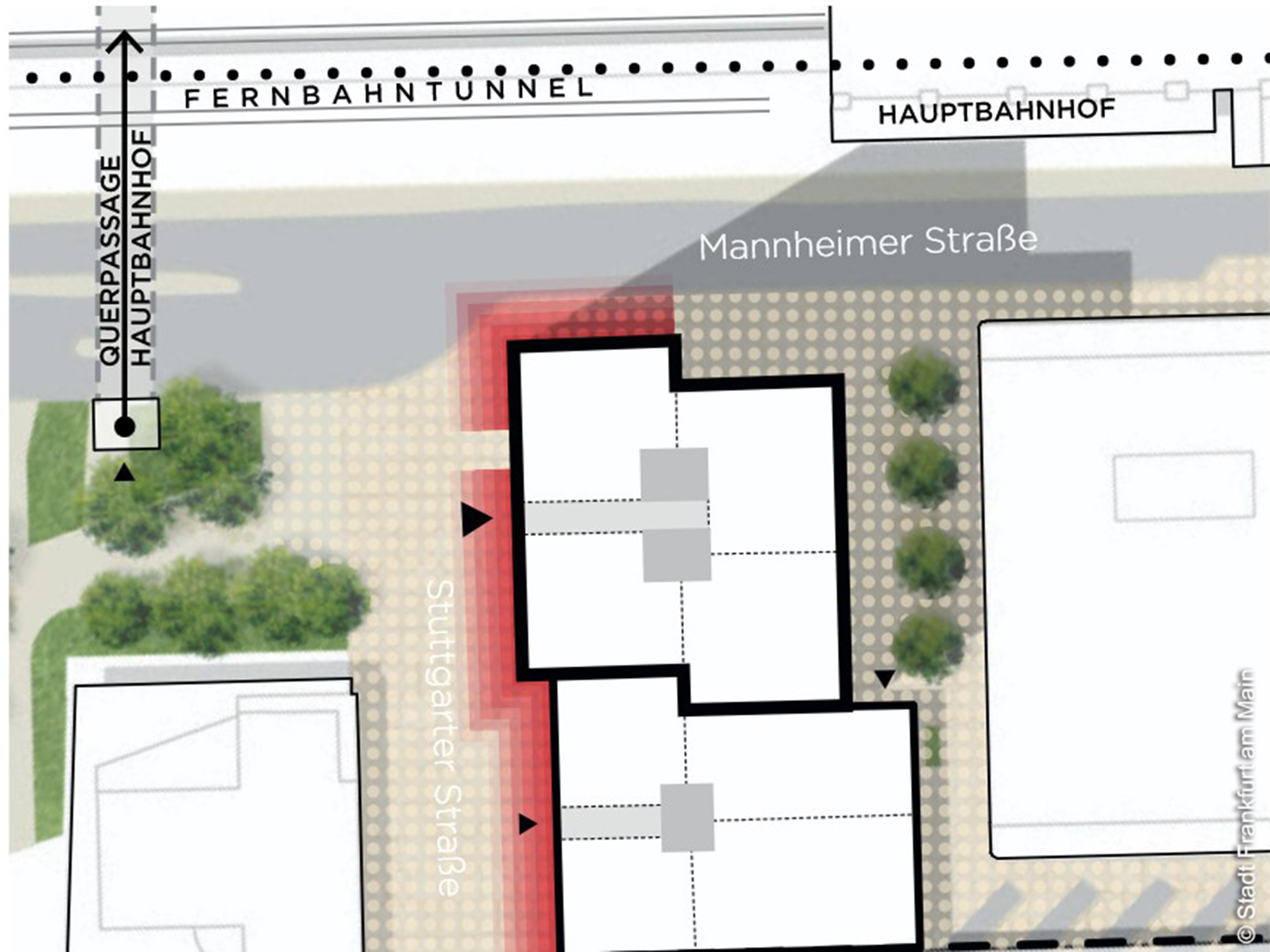 Hauptbahnhof-Fernbusbahnhof - Campanile - Hochhausstandort