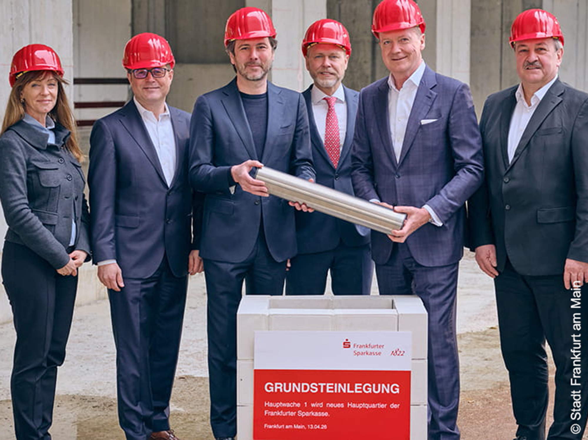 Zeitkapsel - Hauptwache1 - Grundsteinlegung - Sparkasse